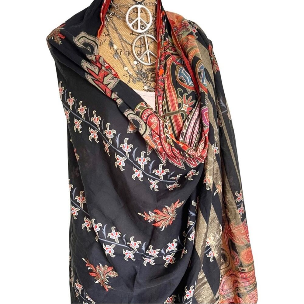 SAPPHIRE - Dupatta scarf / shawl Sugar Cookie Printed Unstitched PLCE-LUXV5A-10 - Picture 6 of 12